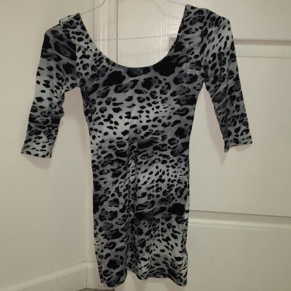 Black and white cheetah dress